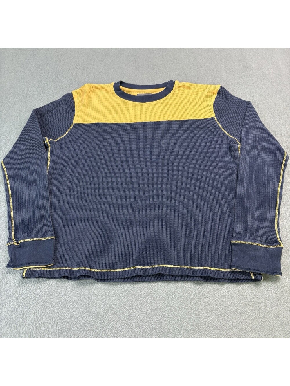 Vintage Old Navy Waffle Knit Thermal Long Sleeve Shirt Size Medium